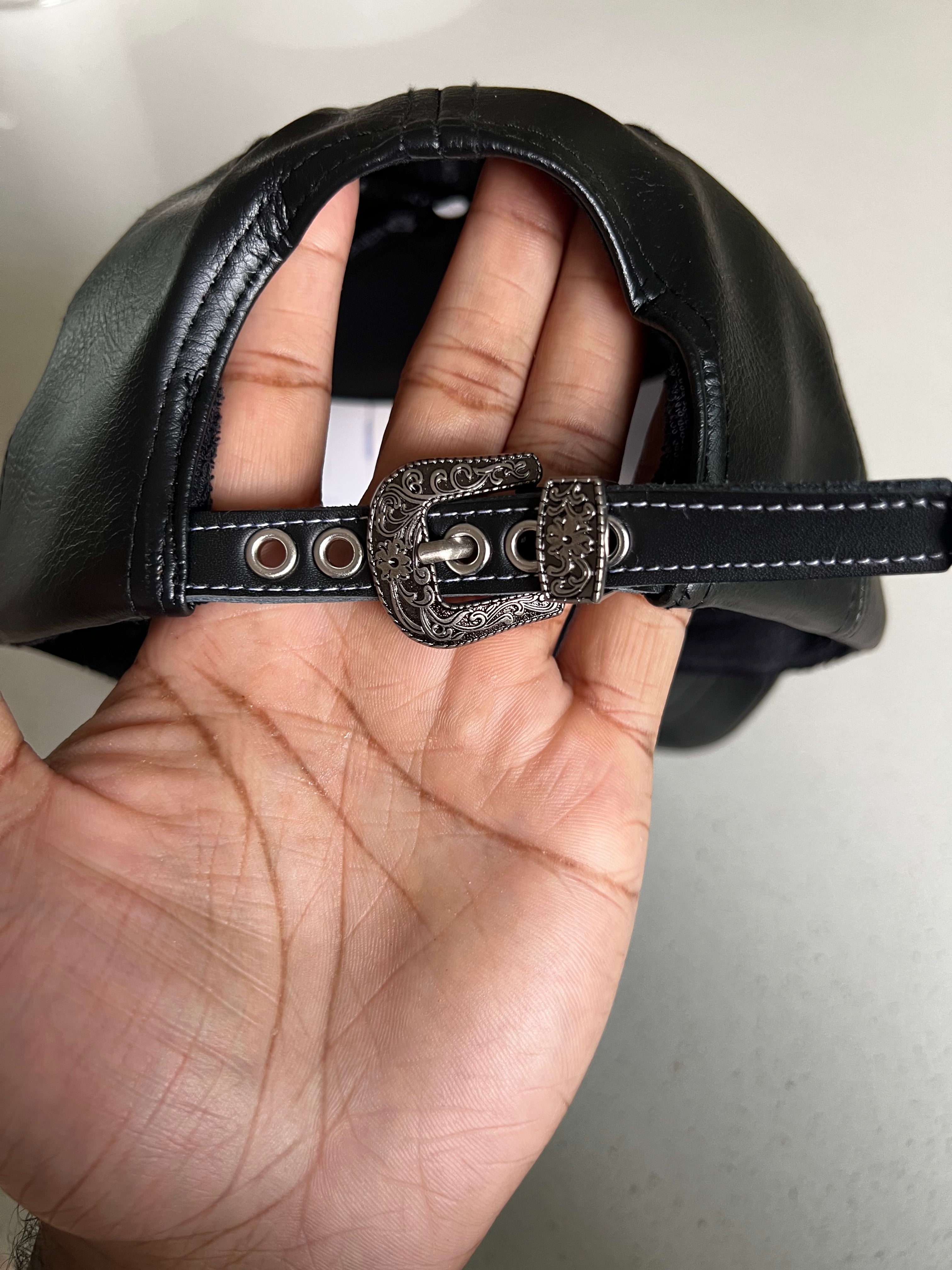 TRIPLE ONYX NY ITALIAN FULL LEATHER CAP